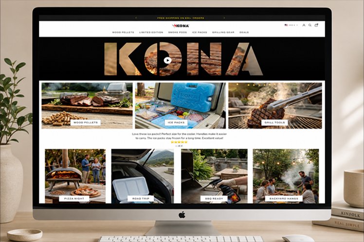 Kona Shopify website on desktop